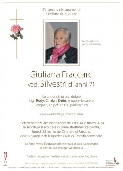 Giuliana Fraccaro ved. Silvestri