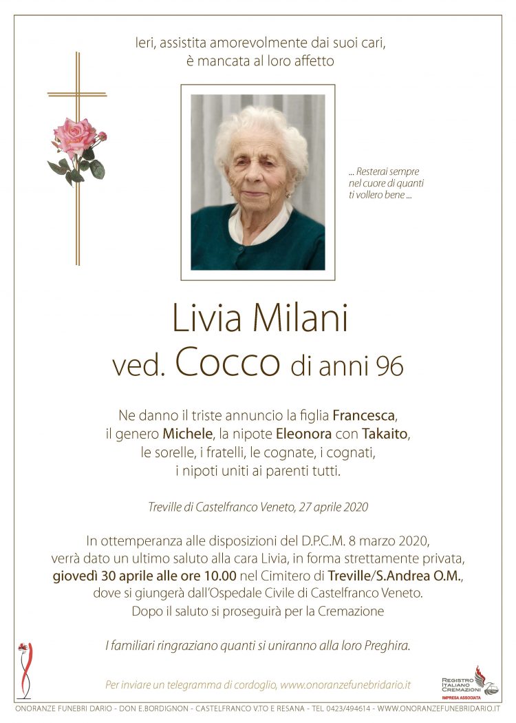 Livia Milani ved. Cocco