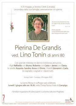 Pierina De Grandis ved. Lino Tonin