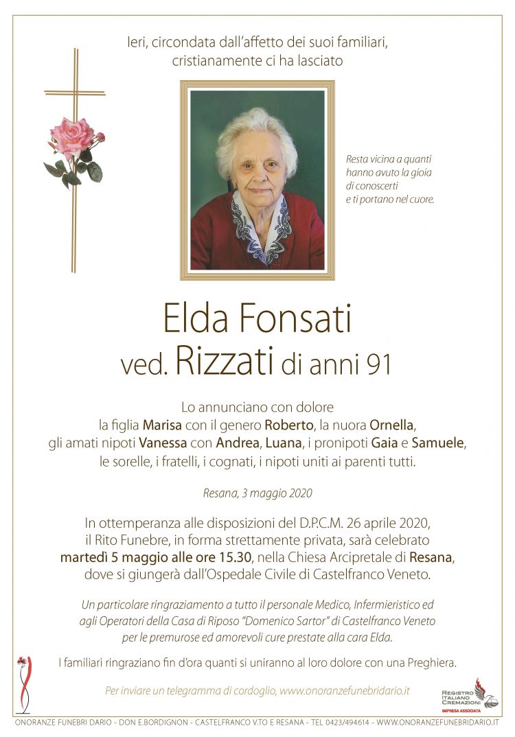 Elda Fonsati ved. Rizzati