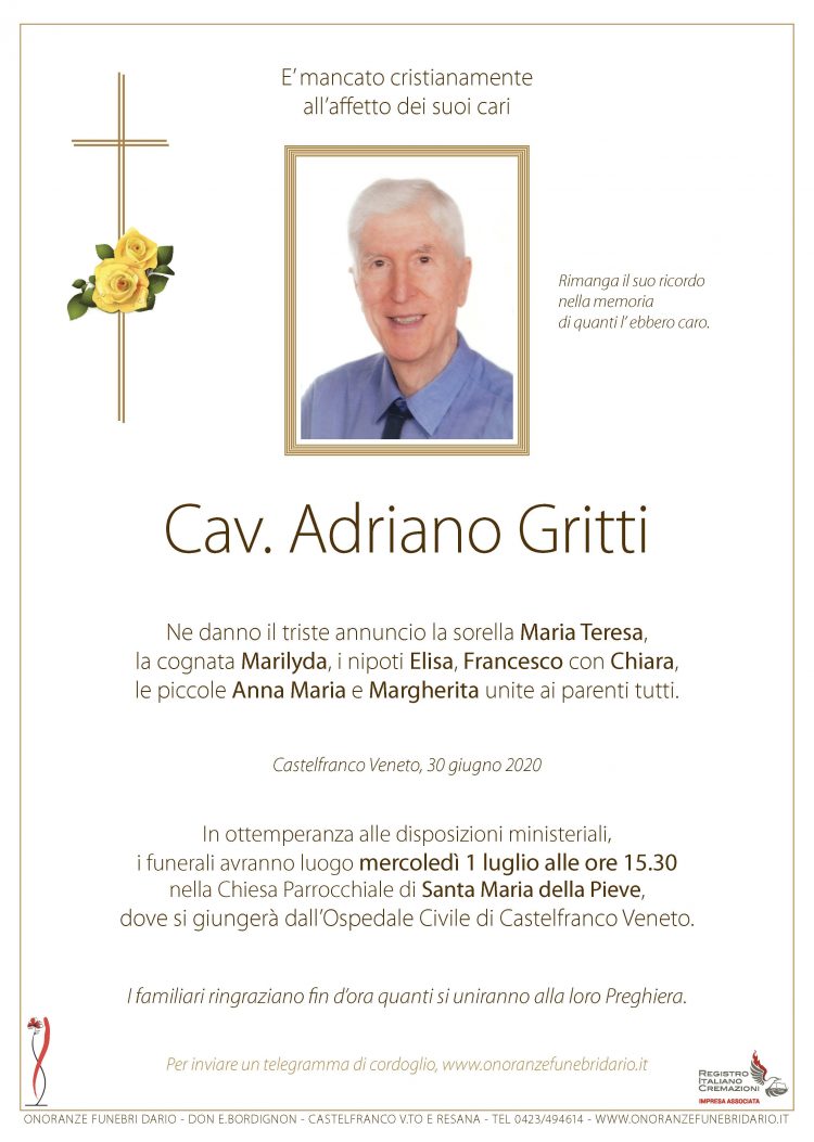 Cav. Adriano Gritti