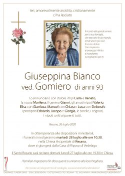 Giuseppina Bianco ved. Gomiero