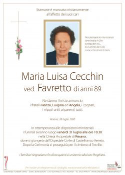 Maria Luisa Cecchin ved. Favretto