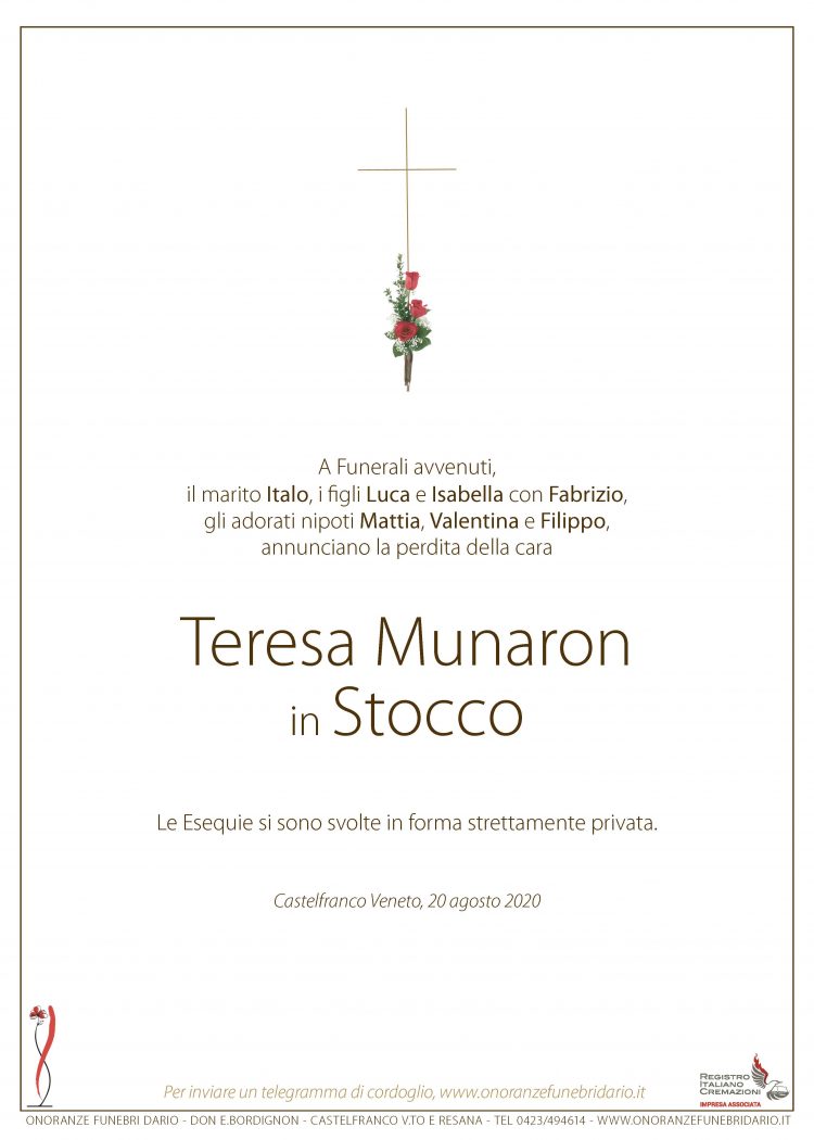 Teresa Munaron in Stocco