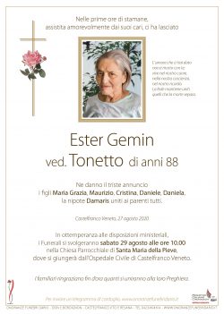 Ester Gemin ved. Tonetto