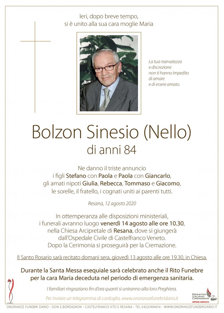 Bolzon Sinesio (Nello)