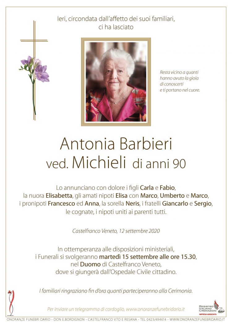 Antonia Barbieri ved. Michieli