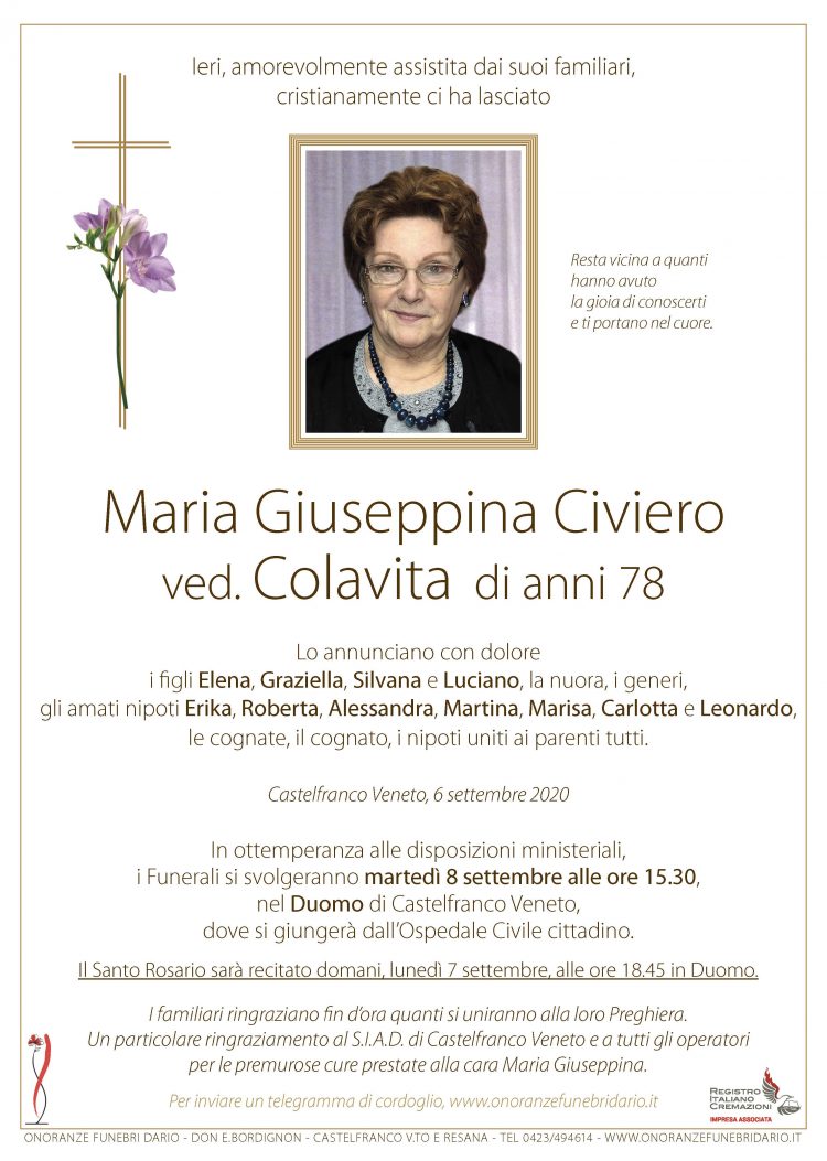 Maria Giuseppina Civiero ved. Colavita