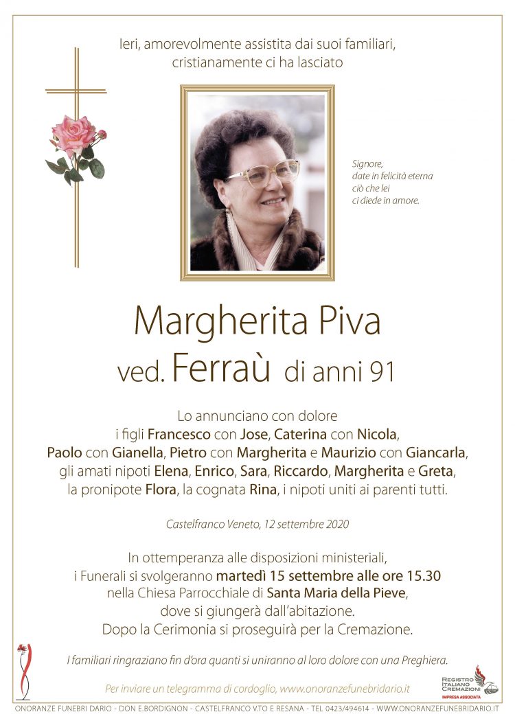 Margherita Piva ved. Ferraù