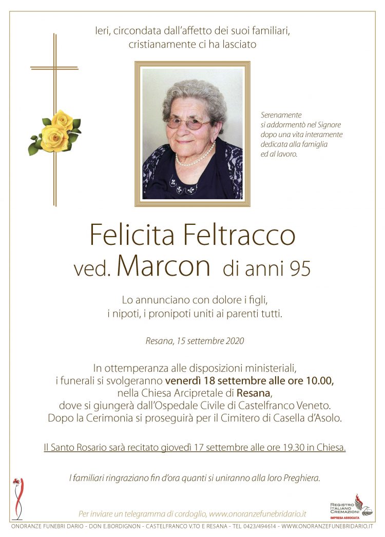 Felicita Feltracco ved. Marcon