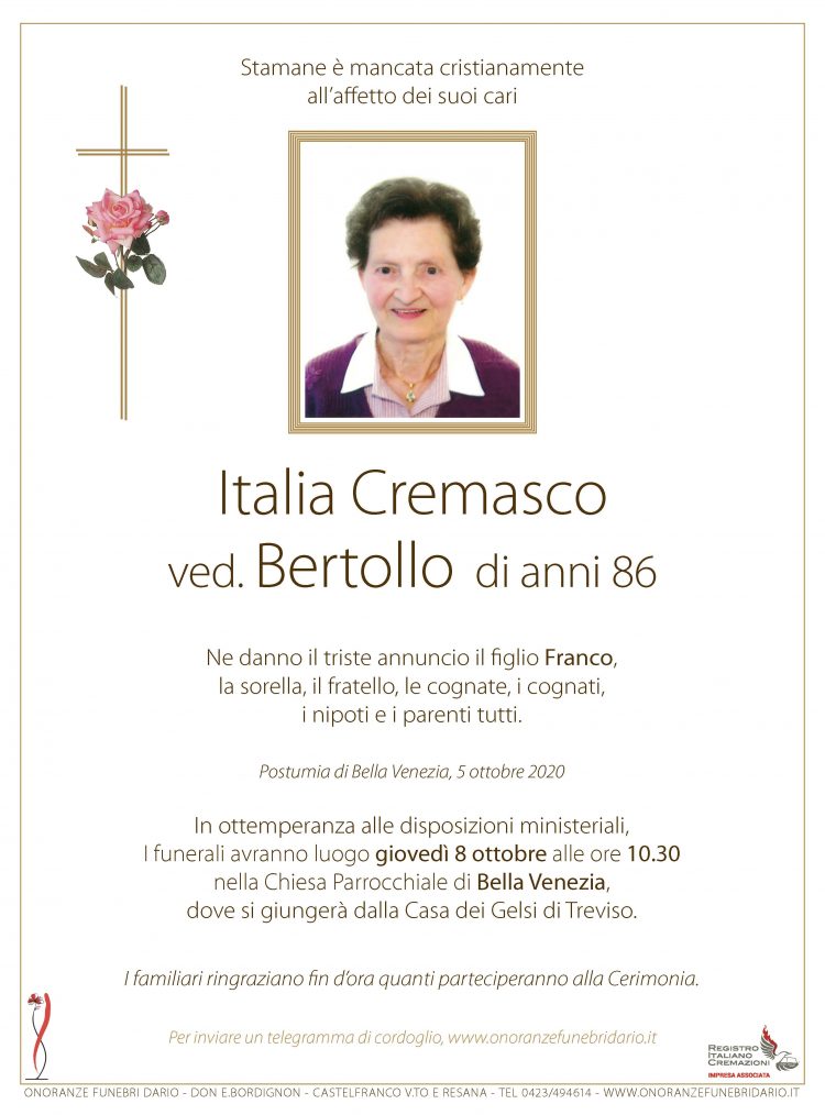 Italia Cremasco ved. Bertollo