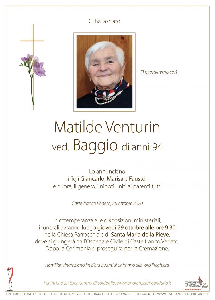 Matilde Venturin ved. Baggio