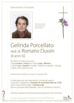 Gelinda Porcellato ved. di Romano Dussin