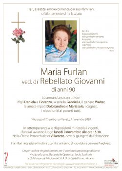 Maria Furlan ved. di Rebellato Giovanni