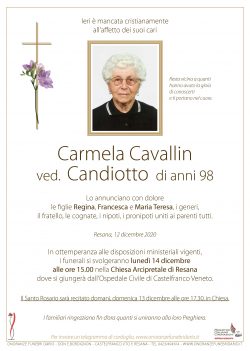 Carmela Cavallin ved. Candiotto