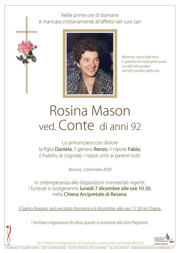Rosina Mason ved. Conte