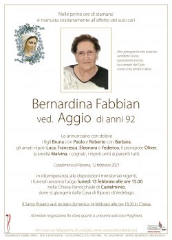 Bernardina Fabbian ved. Aggio