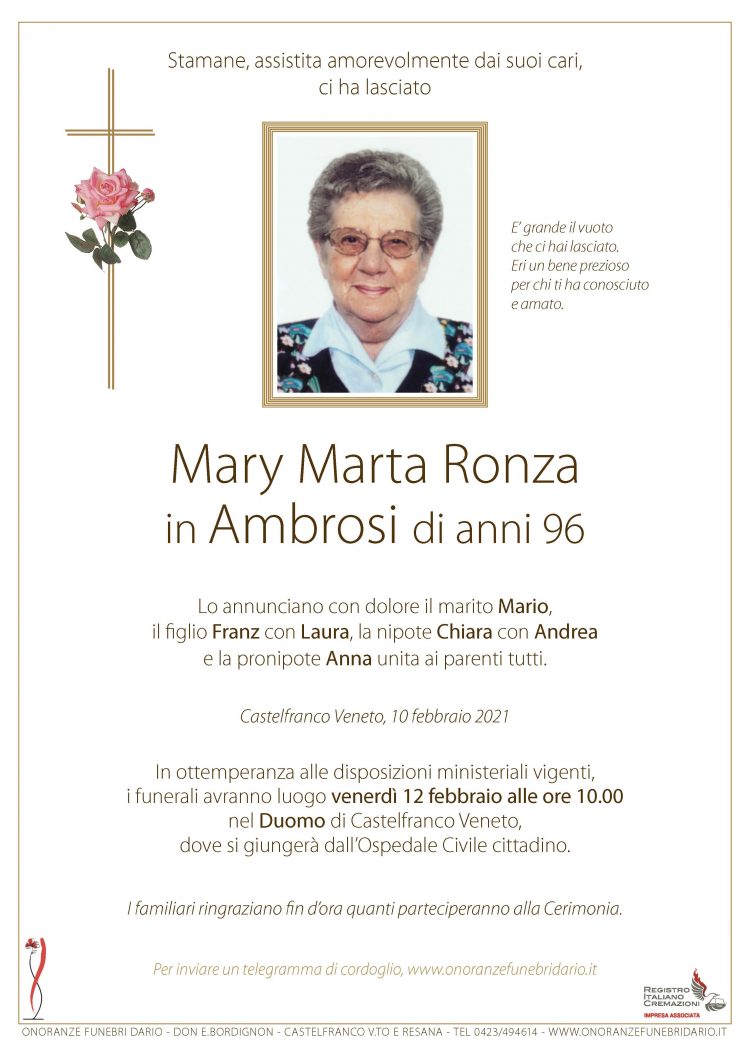 Mary Marta Ronza in Ambrosi