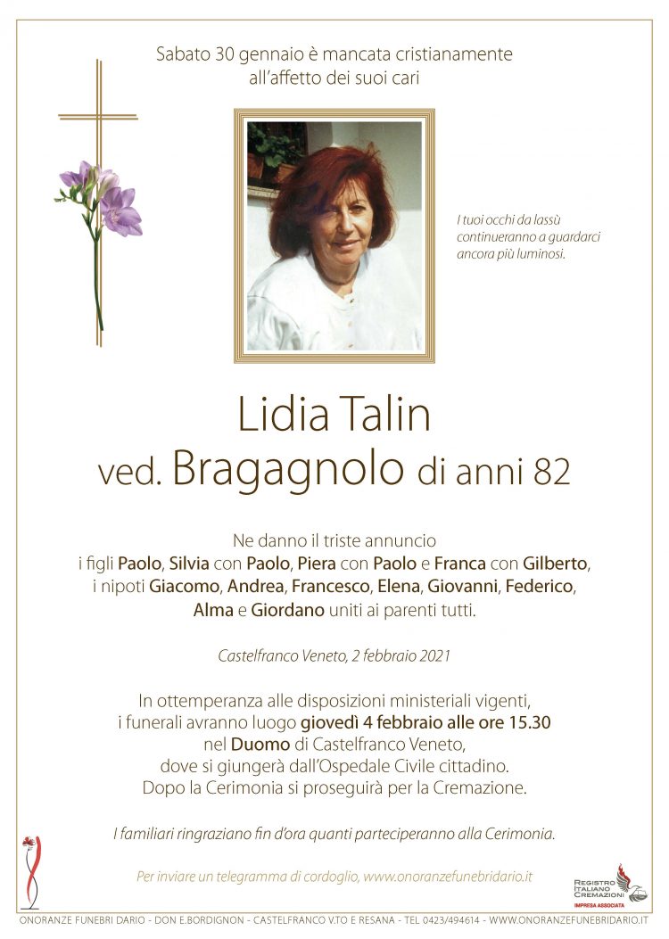 Lidia Talin ved. Bragagnolo