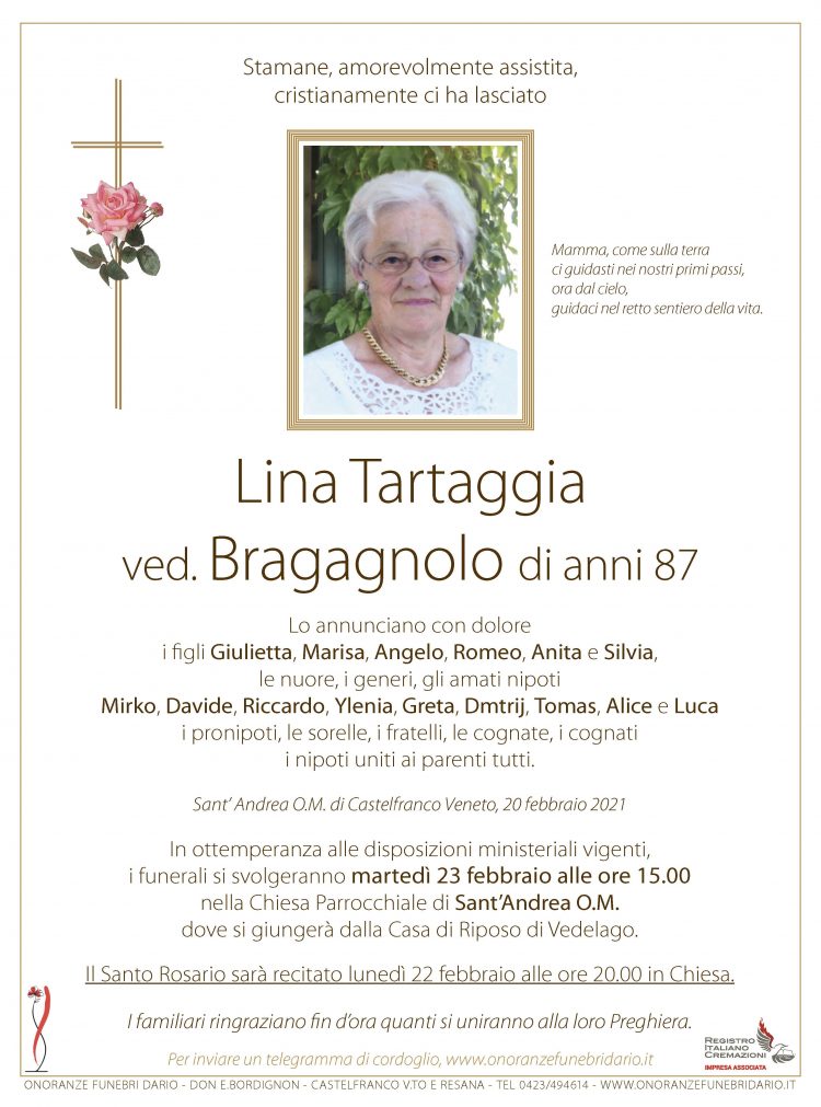 Lina Tartaggia ved. Bragagnolo