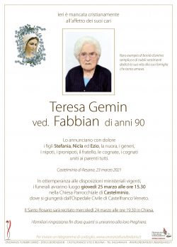 Teresa Gemin ved. Fabbian