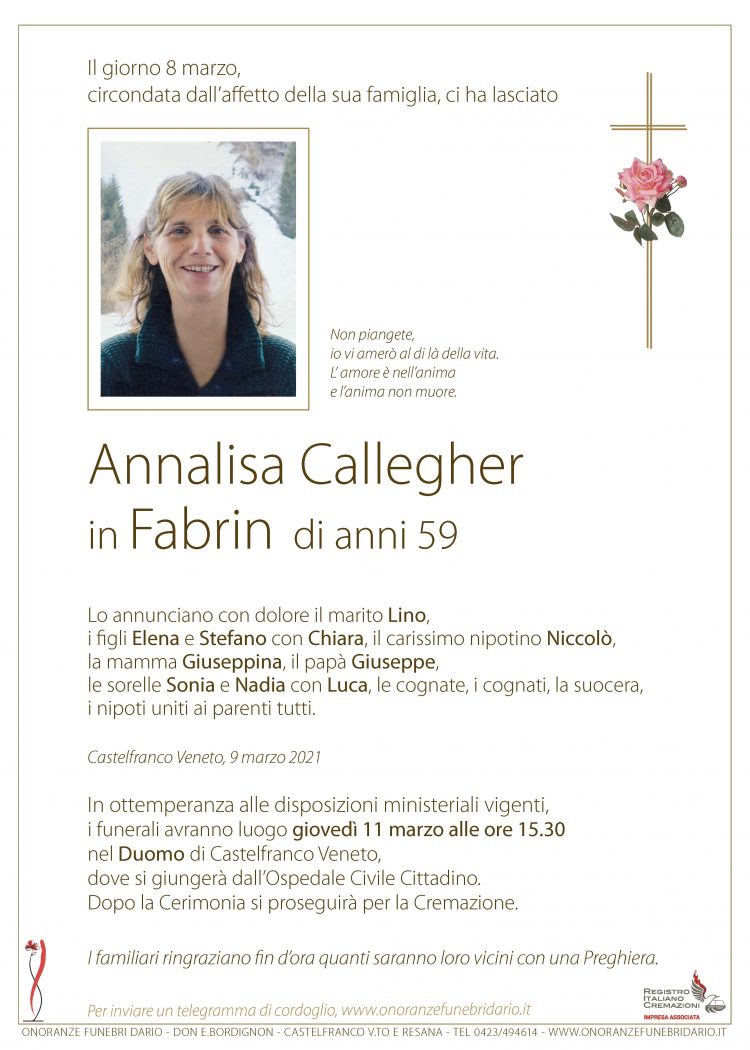 Annalisa Callegher in Fabrin