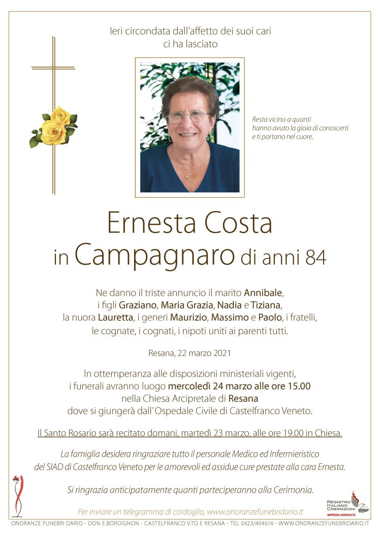 Ernesta Costa in Campagnaro