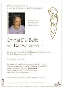 Emma Dal Bello ved. Dalese