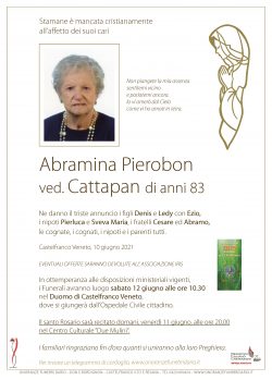 Abramina Pierobon ved. Cattapan