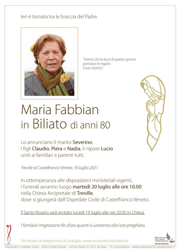 Maria Fabbian in Biliato