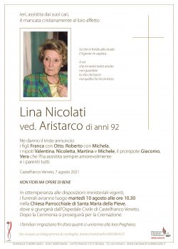 Lina Nicolati ved. Aristarco