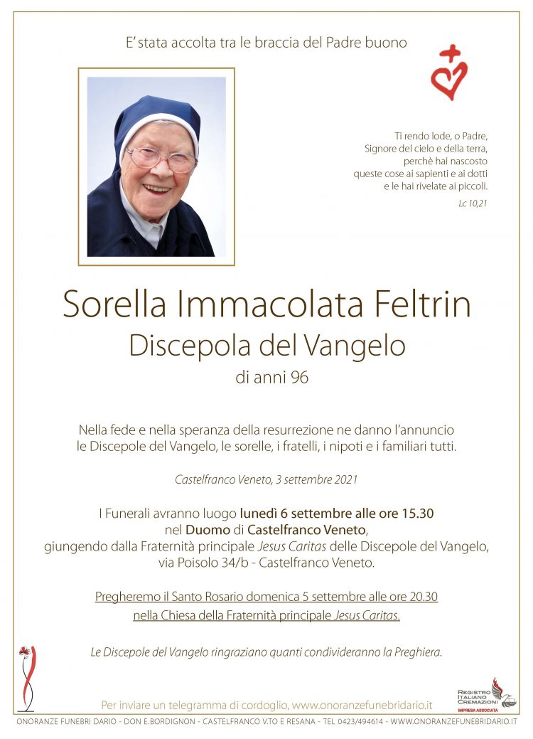 Sorella Immacolata Feltrin