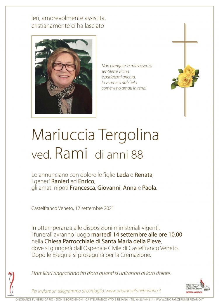 Mariuccia Tergolina ved. Rami