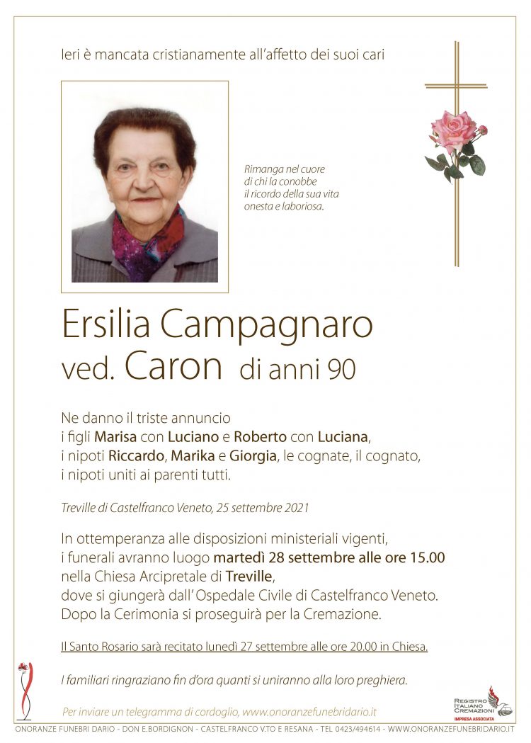 Ersilia Campagnaro ved. Caron
