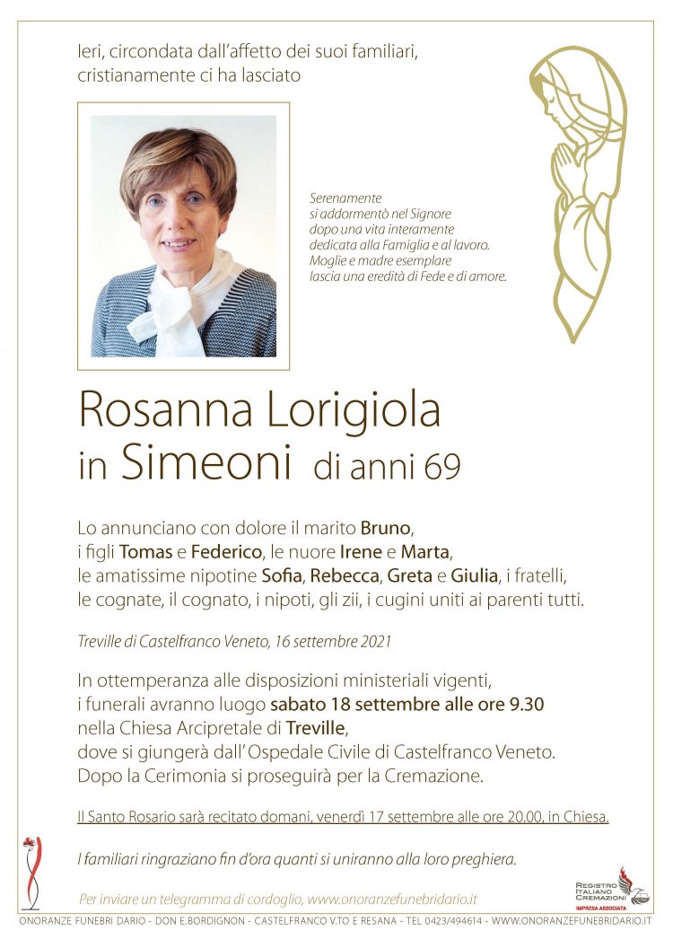 Rosanna Lorigiola in Simeoni