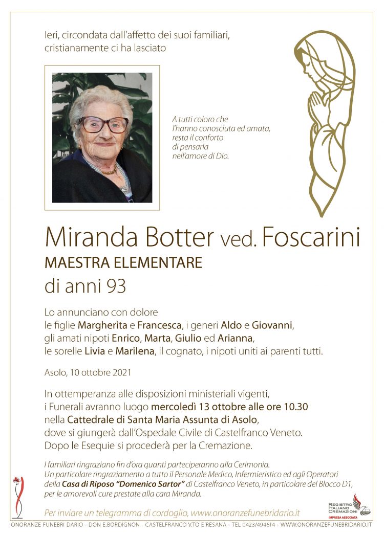 Miranda Botter ved. Foscarini