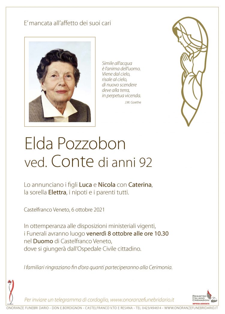 Elda Pozzobon ved. Conte