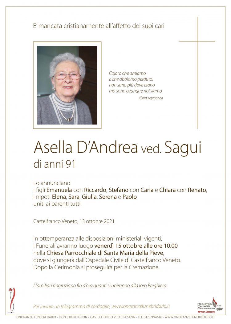 Asella D’Andrea ved. Sagui