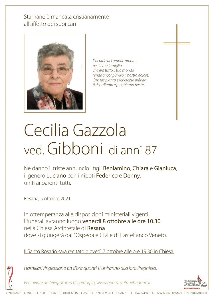 Cecilia Gazzola ved. Gibboni