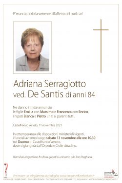 Adriana Serragiotto ved. De Santis