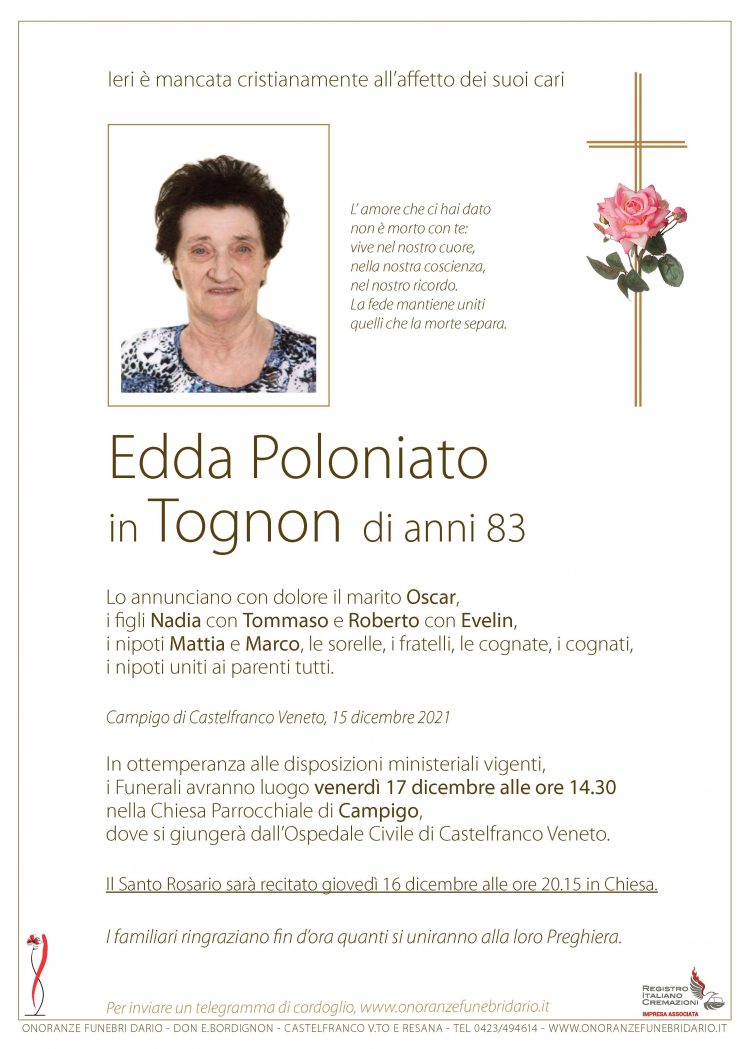 Edda Poloniato in Tognon