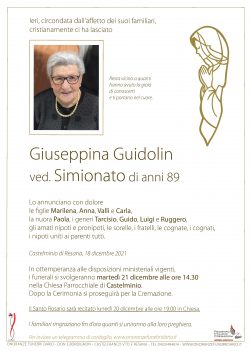 Giuseppina Guidolin ved. Simionato