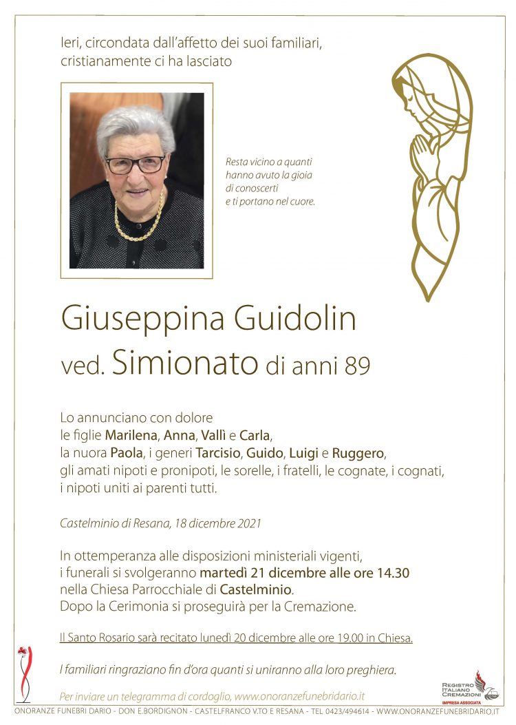 Giuseppina Guidolin ved. Simionato