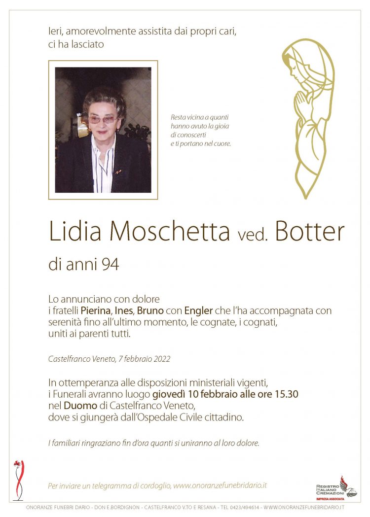 Lidia Moschetta ved. Botter