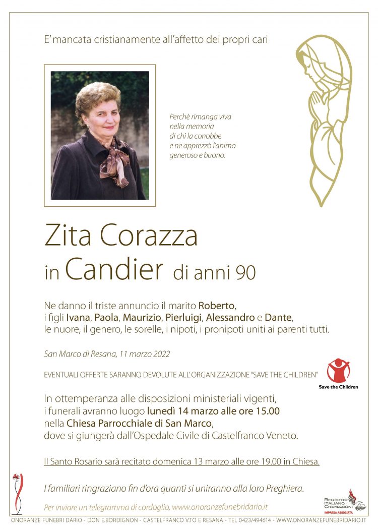 Zita Corazza in Candier