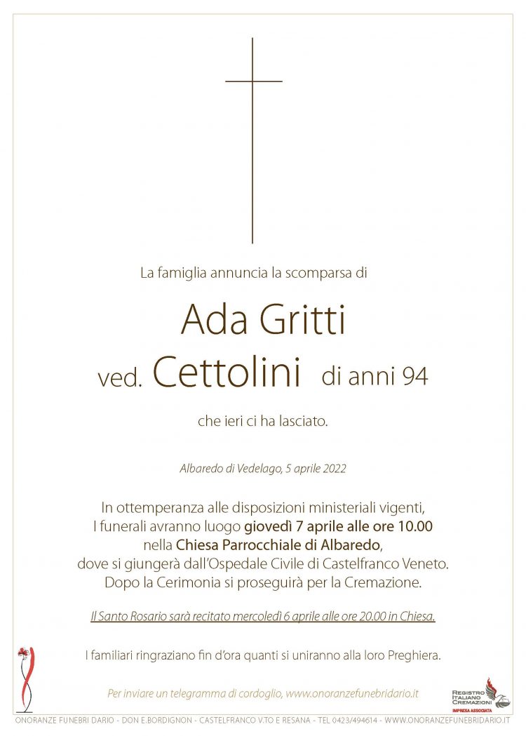 Ada Gritti ved. Cettolini