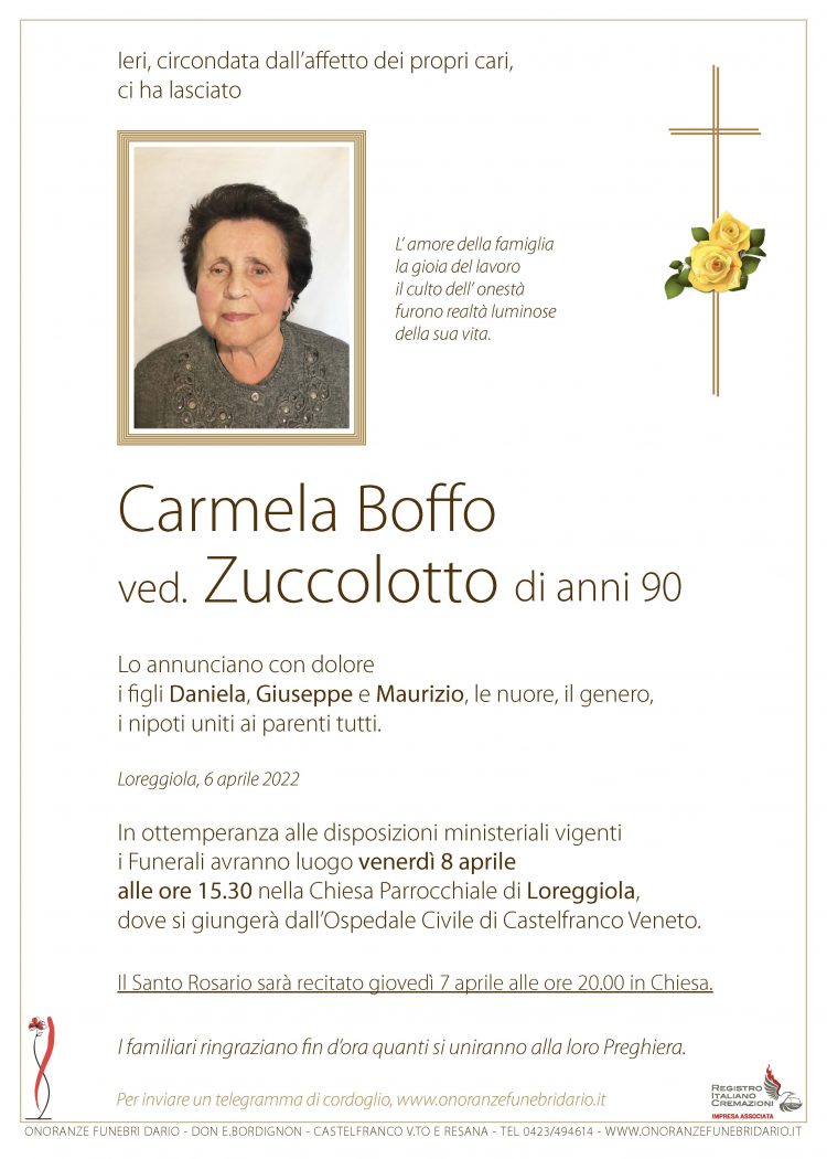 Carmela Boffo ved. Zuccolotto