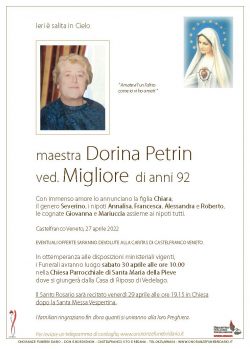 Dorina Petrin ved. Migliore