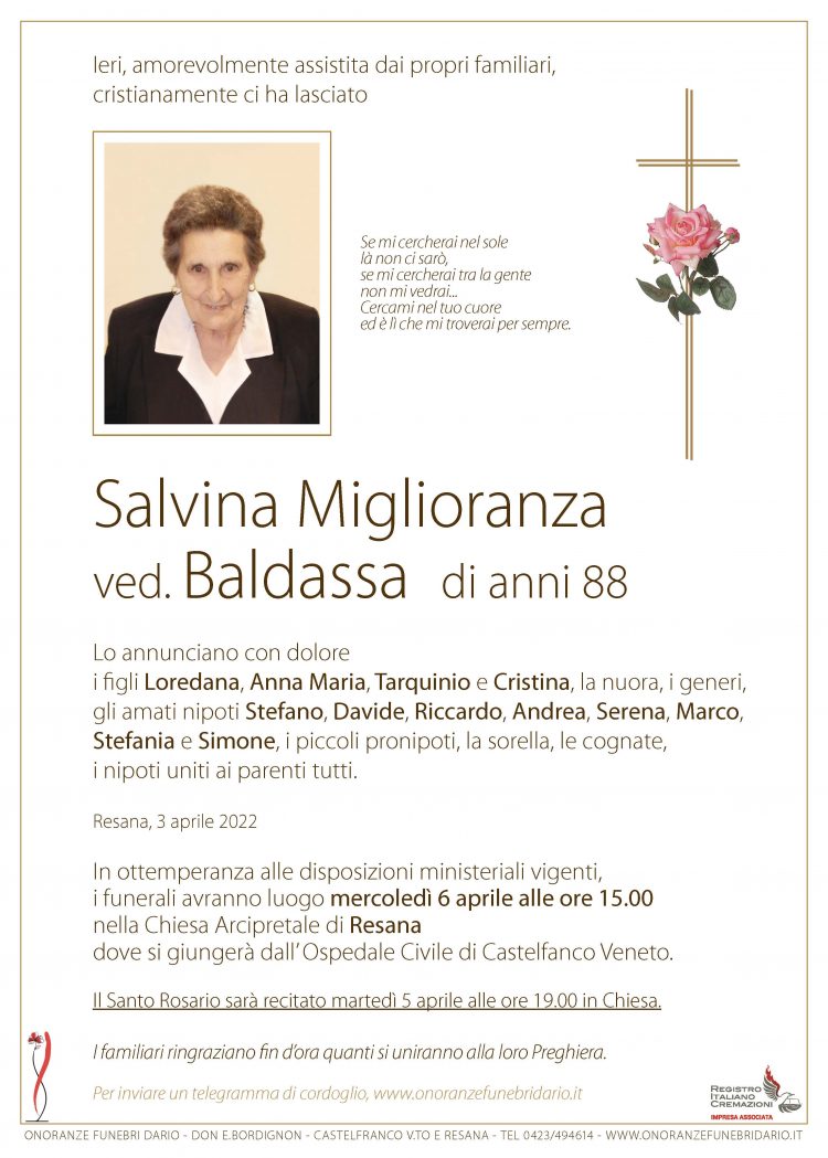 Salvina Miglioranza ved. Baldassa