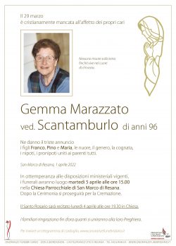 Gemma Marazzato ved. Scantamburlo